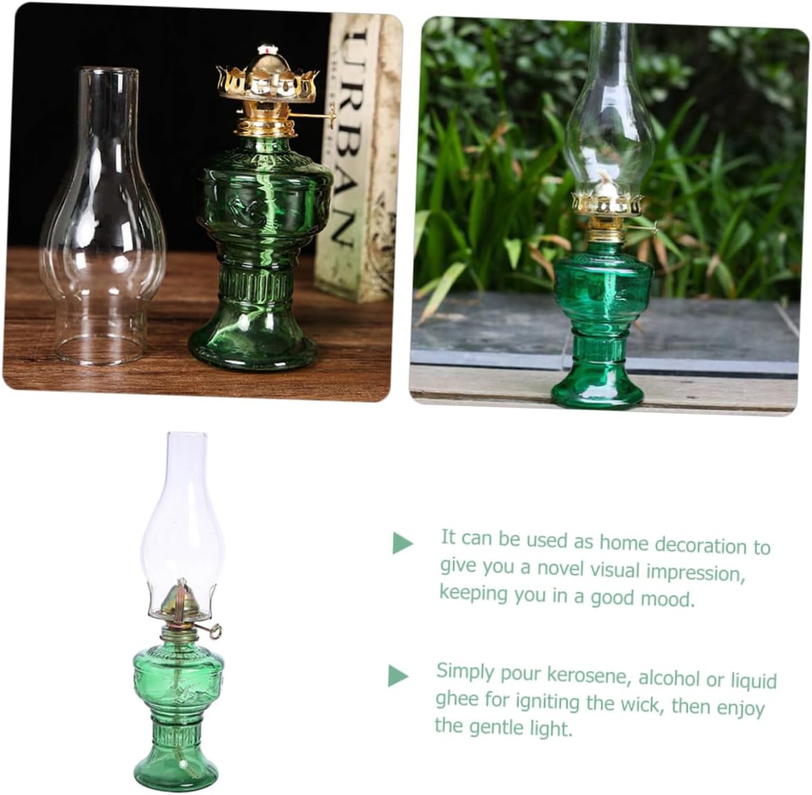 Chamber Lamp Oil Vintage Kerosene Lantern Outdoor Lamp Rustic Decorative Camping Oil Lantern