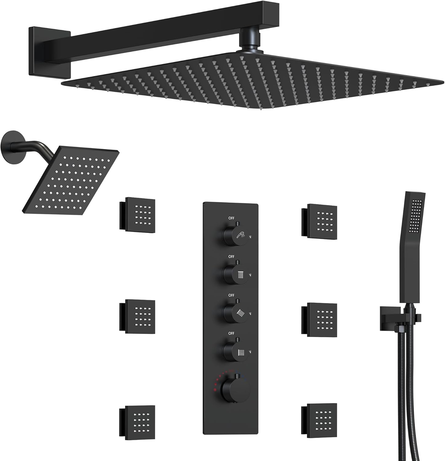 EVERSTEIN Thermostatic Shower System Components