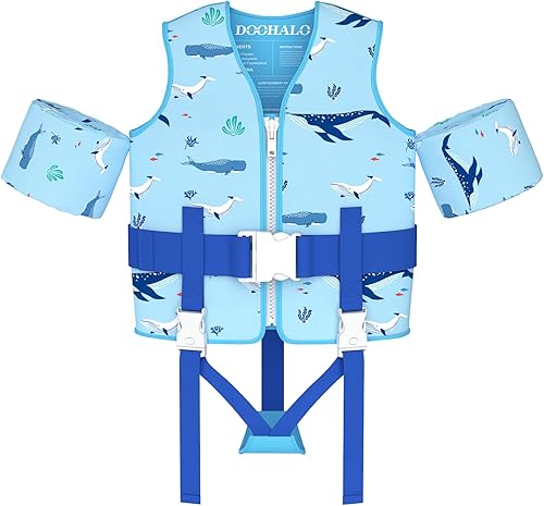 DOOHALO Chaleco de natación para niños y niñas, adecuado para niños de 1 a 8 años, 20 libras a 46 libras