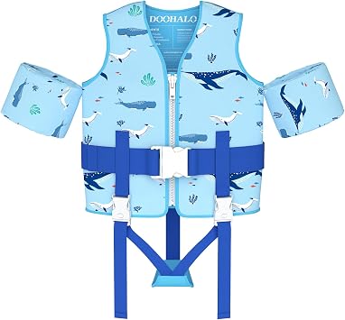 DOOHALO Toddler Swim Vest Kids Swimming Training Vest for Boys Girls Suitable for