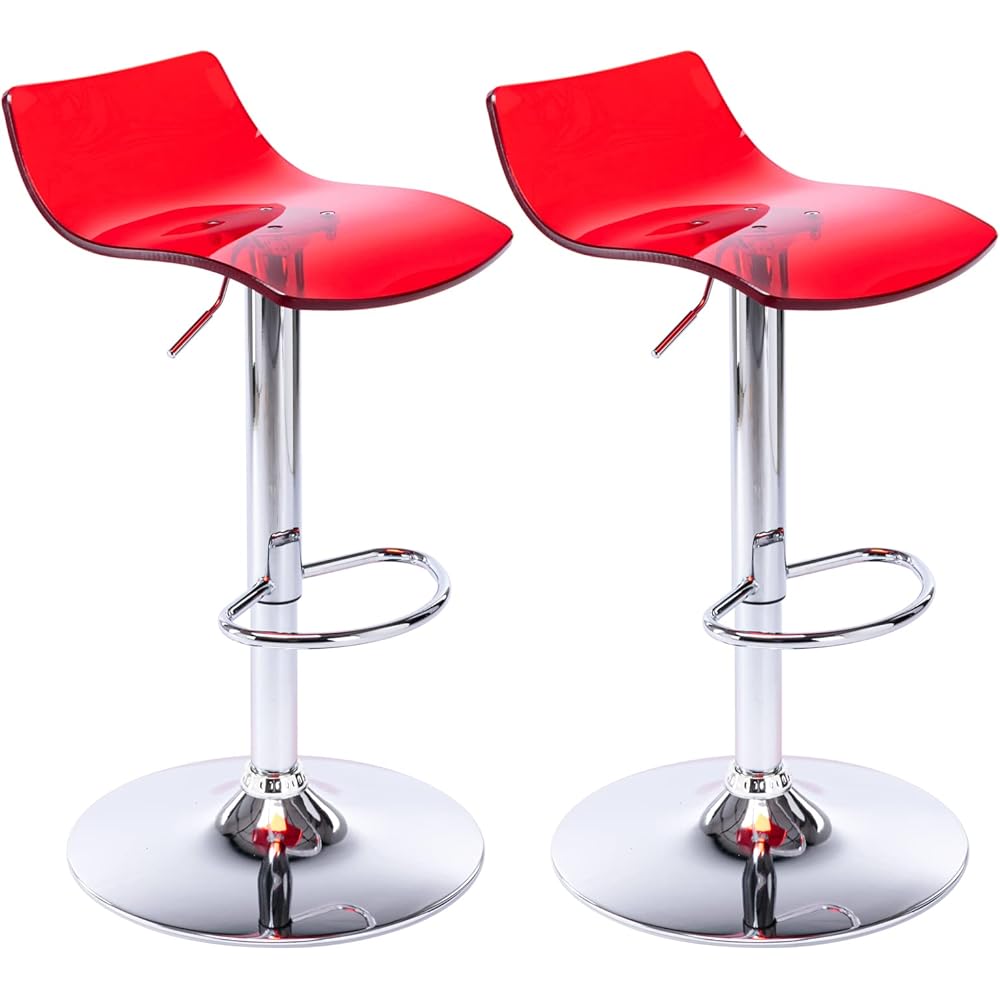 20/mo Finance Brage Living Acrylic Bar Stools Set of 2, Transparent