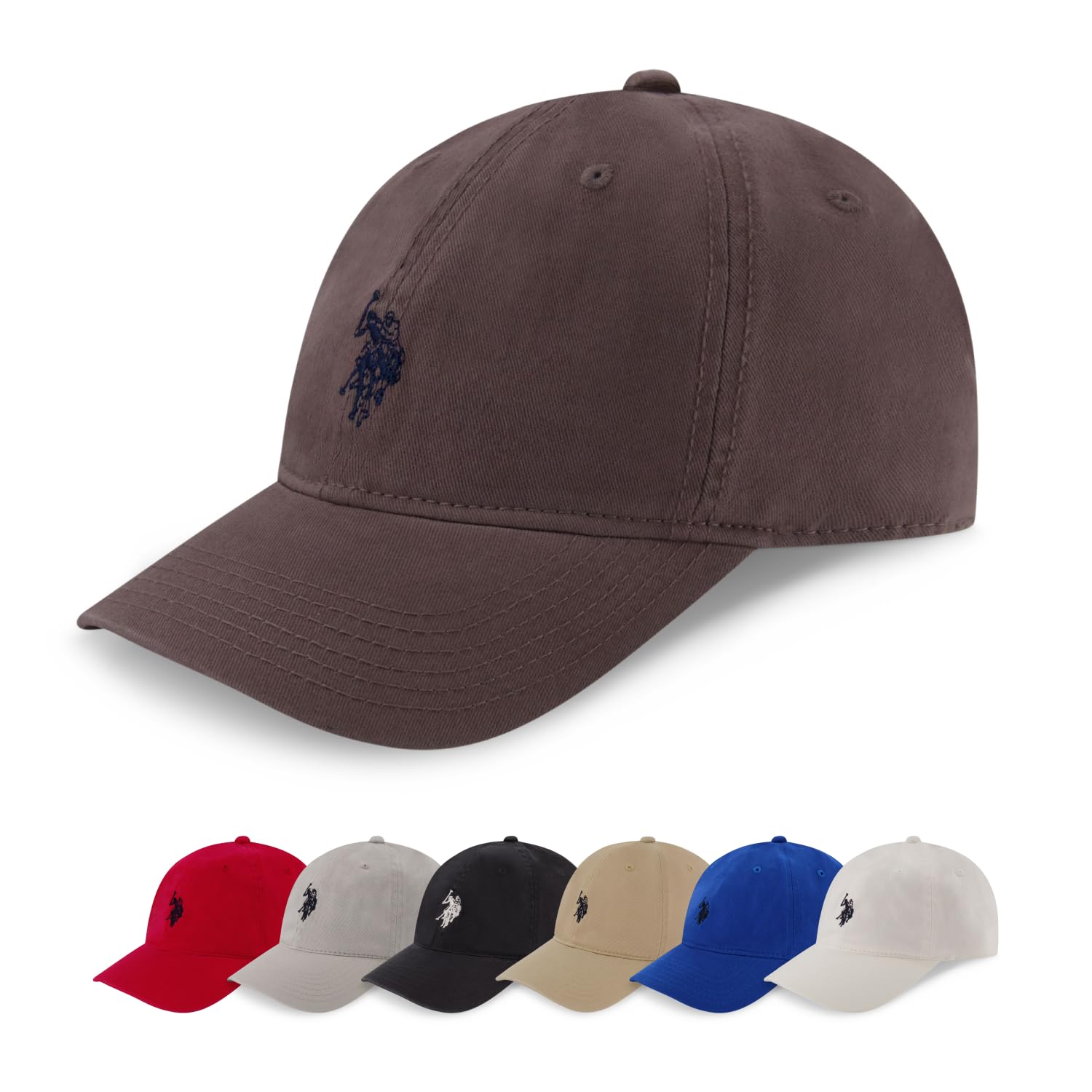 Baseball Cap, 100% Cotton Adjustable Dad Hat with Small Pony Logo