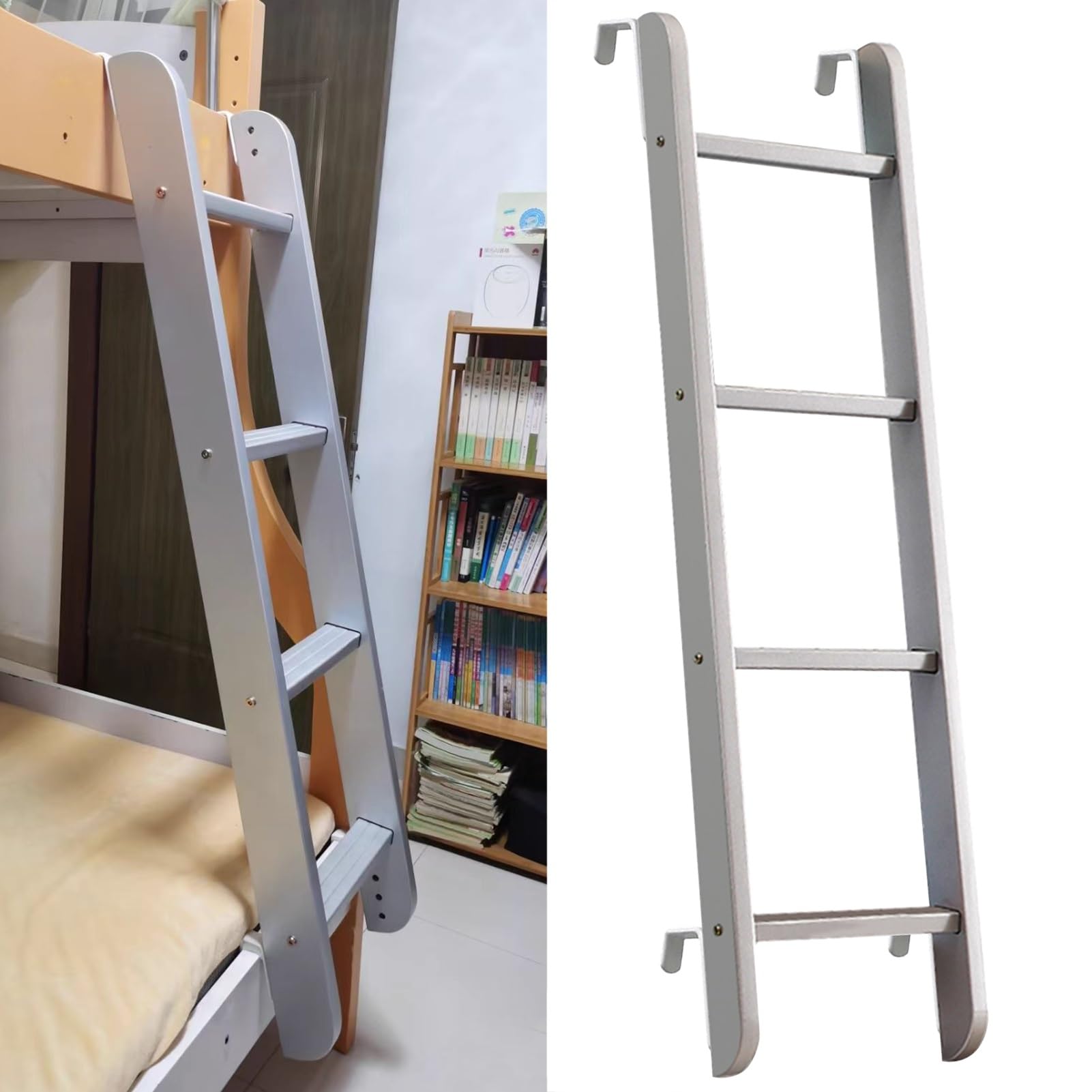 Escalera de madera para literas ajustable de 4 o 5 escalones