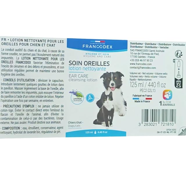 Foto 3 de 3 de Francodex - Limpiador de oidos para Perros y Gatos 125 ml