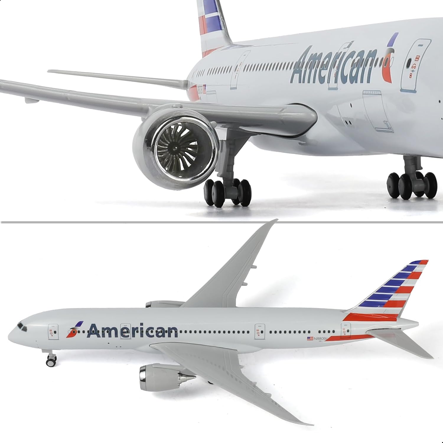 1/240 787 for American Resin Airplane Model with Display Stand