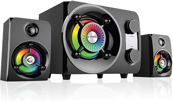 Rampage RMS-G8 2+1 25 W Bluetooth USB SD FM Radyolu Rainbow LED Işıklı Gaming Ses Sistemi