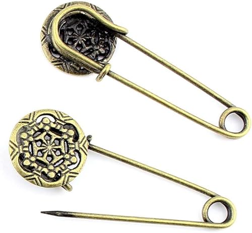 Bisutería bronce antiguo colgantes fl19706 copo de nieve Rhinestone Pin broche Craft un montón reparación suministros