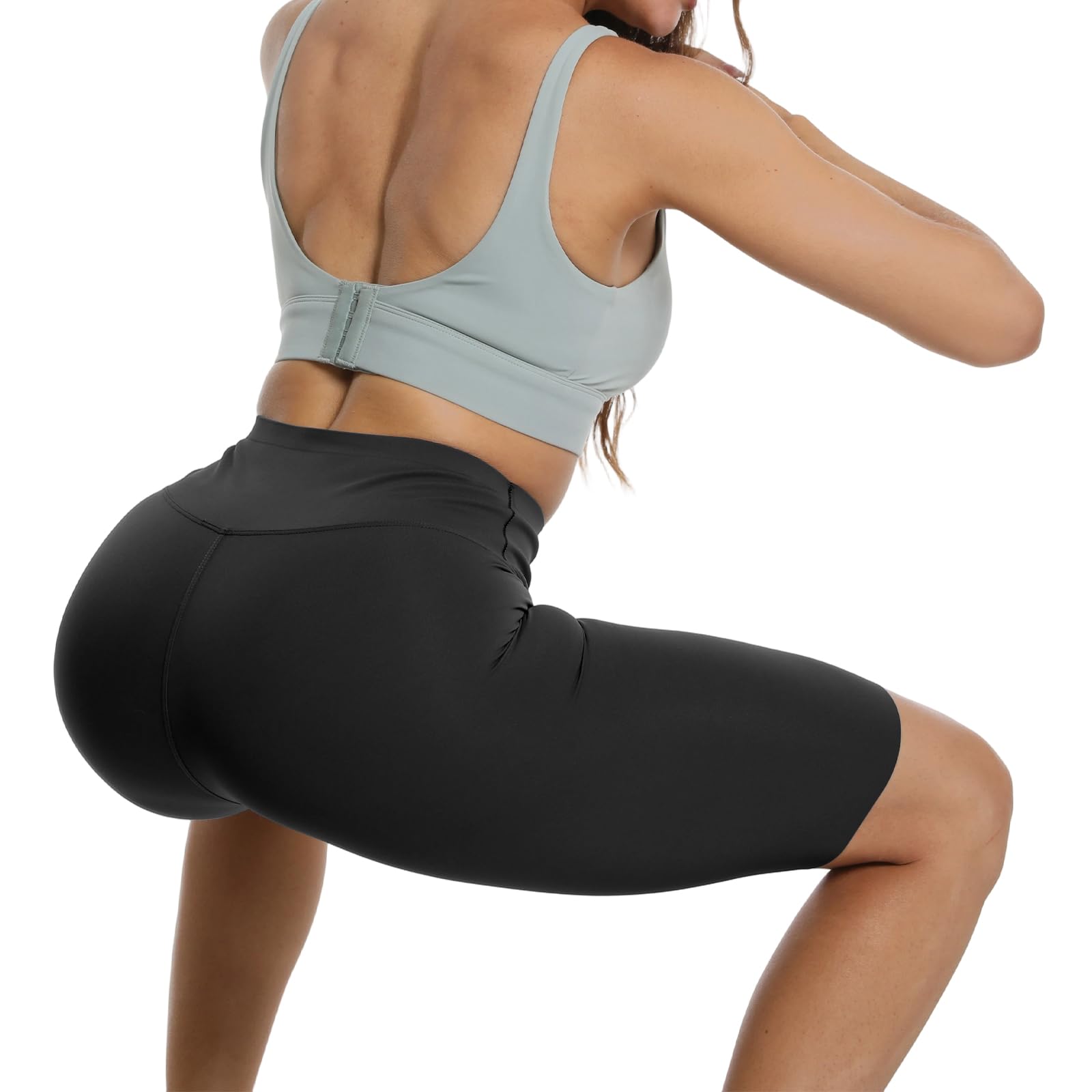 Pantalones Cortos Mujer Deporte Pantalones Yoga Cintura Alta Sin Costuras Mallas Cortas Elásticas Leggins Transpirable Secado Rápido Pantalones De Ciclismo Control De Abdomen Fitness Shorts