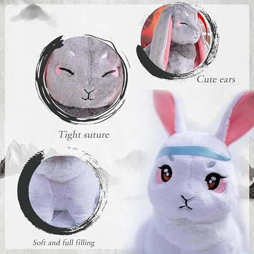 Miniatura 3 de Animales de peluche de conejo, juguetes de peluche de anime, conejo de Pascua, decoración para fanáticos del anime, regalos 2 piezas