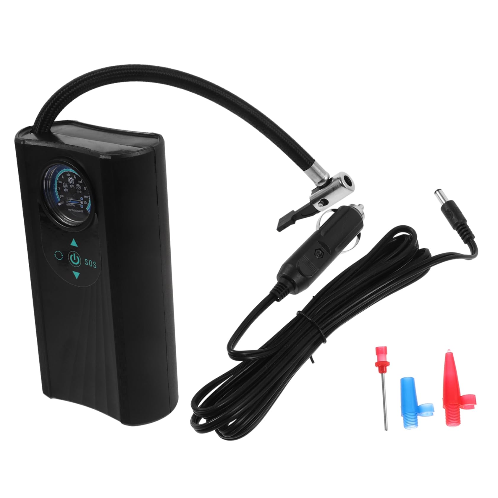 Gonfleur compresseur électrique portable pour pneus de voiture pompe à air et manomètre de précision