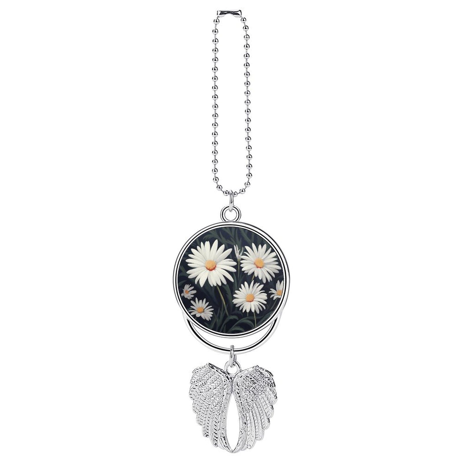 Daisy Car Charm Alloy Car Rear View Mirrors Hanging Ornaments Stylish Car Pendant Funny Auto Hanging Accessories Car Hanging Ornaments Gift for Women Men