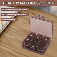 Vista 4 de Weekly Pill Organizer, Pill Box 7 Day, Daily Pill Case, Portable Travel Pocket Pharmacy, Small Pill Container to Hold Medicine, Vitamin and