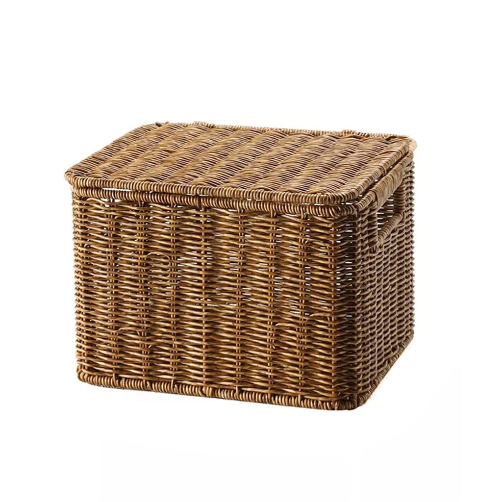 Première boîte de rangement de placard tissée avec couvercle