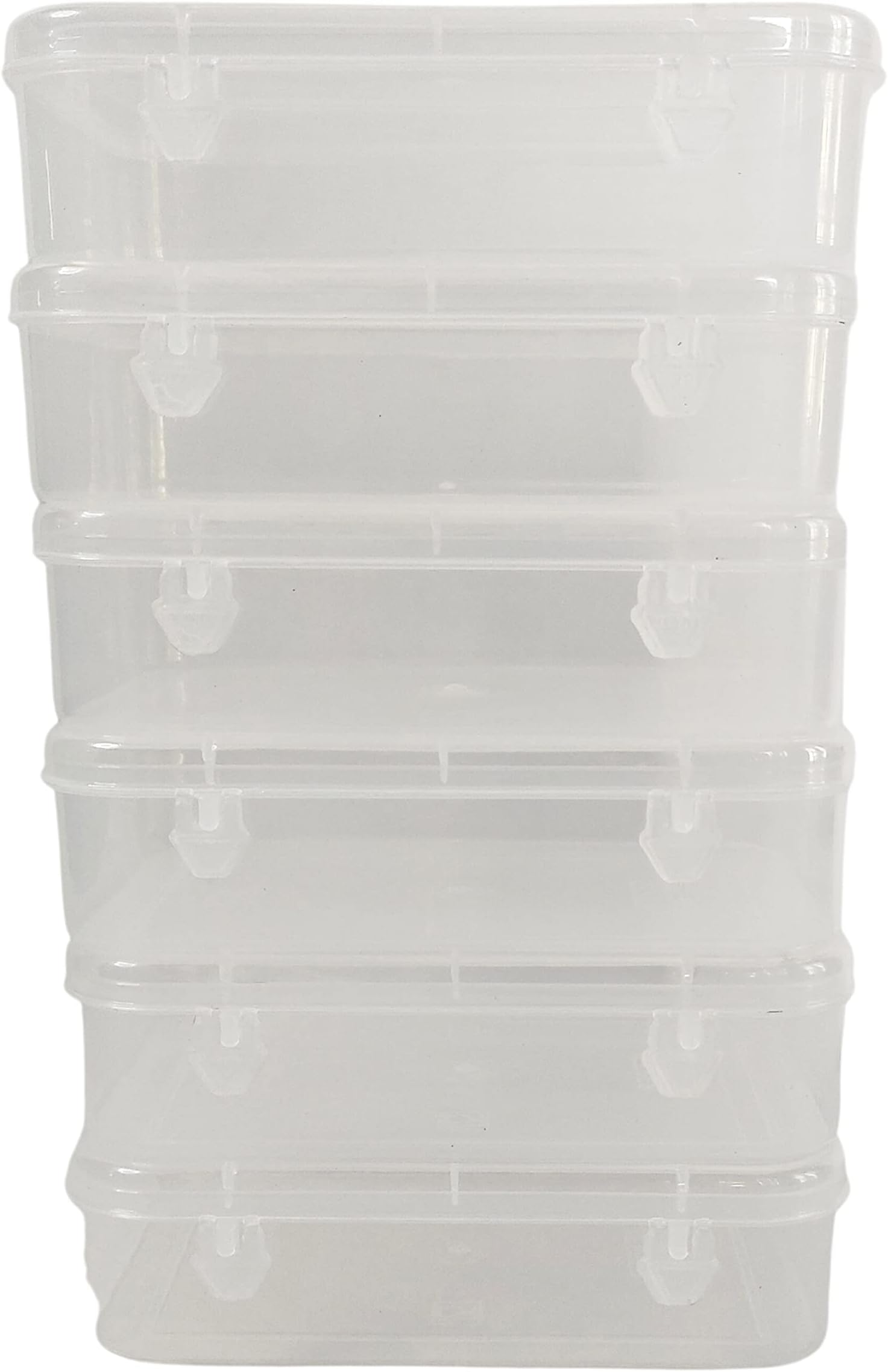 Feliz Clear Plastic Small Storage Boxes Size 5.25 x 3.5 x 1.5 inches (Set of 6)