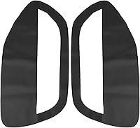 XAUTOHAUX Black Microfiber Leather Door Panel Inserts for Ford Mustang 2005-2009 - Durable Covers with Easy Tape Install