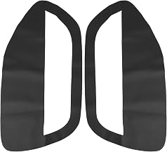 X AUTOHAUX Pair Black Microfiber Leather Door Panel Insert Cards Cover for Ford for Mustang 2005 2006 2007 2009