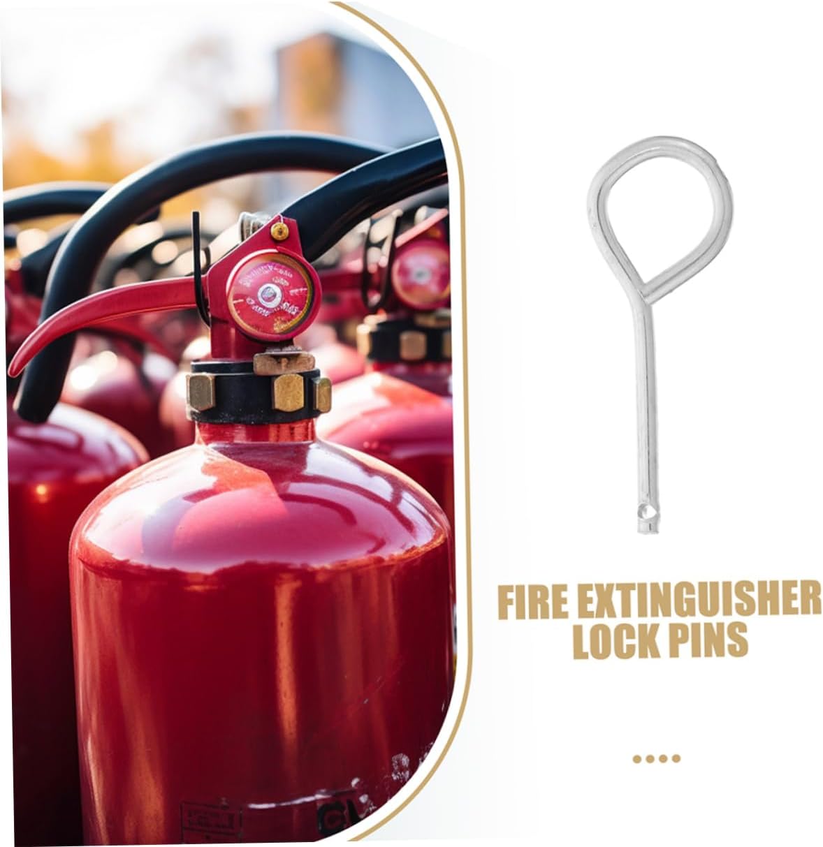 DOITOOL Sets Stainless Steel Fire Extinguisher Pull Pin Set Replacement Lock Pins for Fire Equipment Wide Compatibility Sturdy Pcs