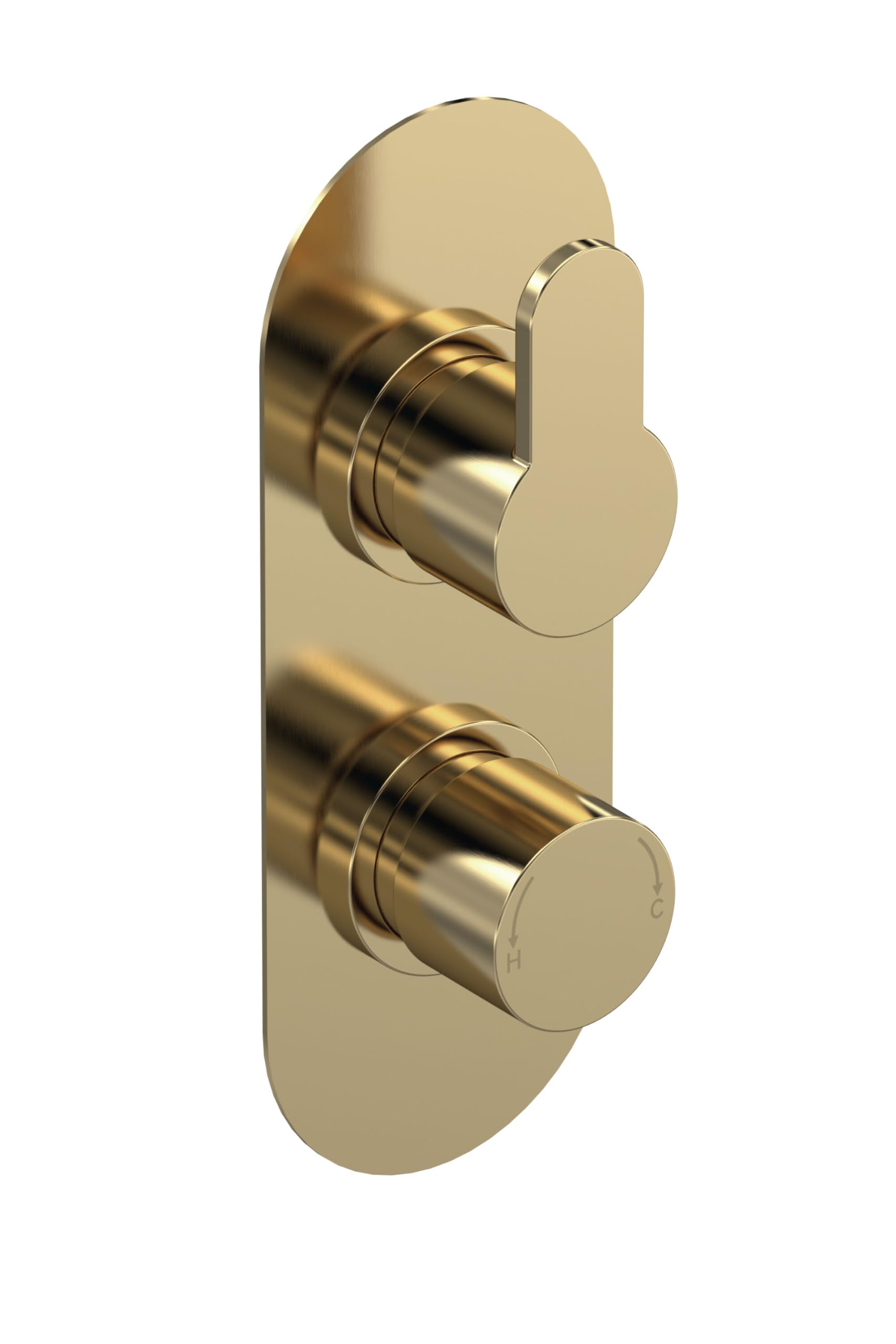 Balterley Thermostatic Shower Valve - Brushed Brass - 1 Outlet