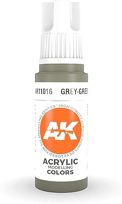 AK-Interactive 3rd Gen Acrylic Grey-Green 17ml 11016 - Model Building Paints and Tools # AK1016