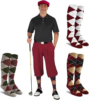 Golf Knickers Mens Albatross Golf Outfit - Golf Cap, 3 Argyle Socks