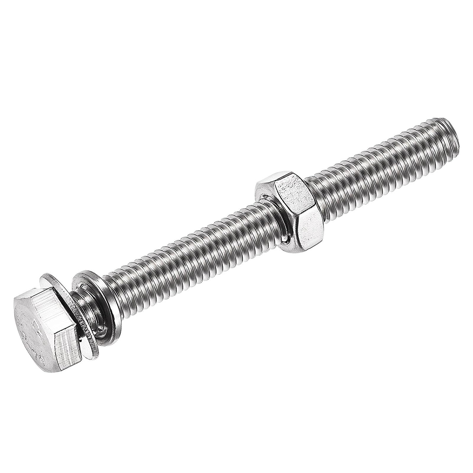 TOP-VIGOR 4Pcs M8 x 65mm Hex Head Screws Bolts, Nuts, Flat & Lock Washers Kits - Image 4