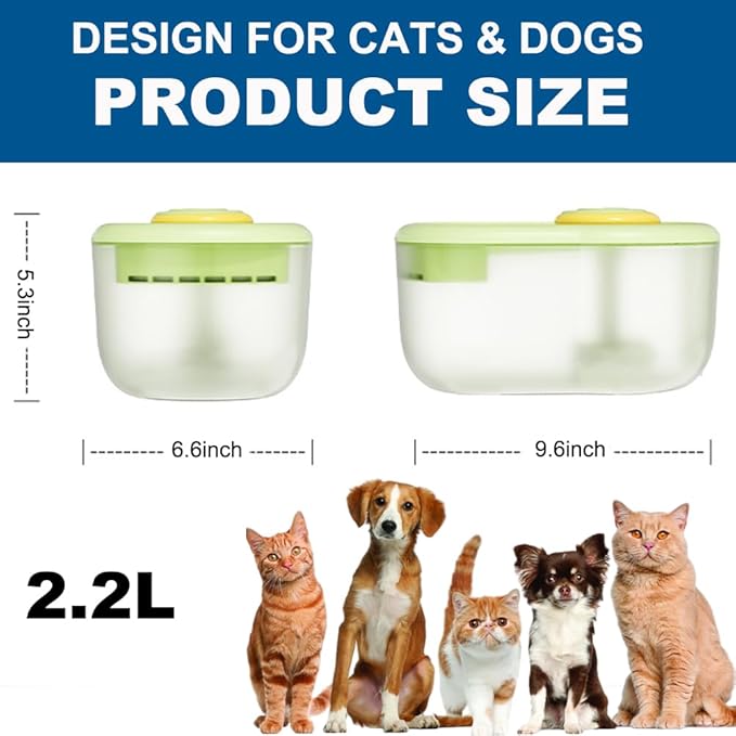Fuente de Agua Lollipops para Gatos, 2.2L, Silenciosa, con Luz LED miniatura 6