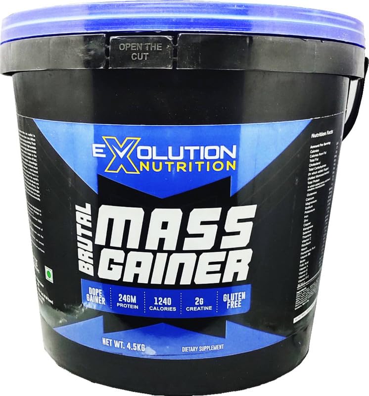 EVOLUTION NUTRITION Brutal Mass & Weight Gainer With High Calories 1240 for Bulk Gain for Pre & Post Workout with Digestive Enzymes (Vanilla 4. 5 KG/10LBS) (B0CVSD5MTK) Amazon Price History, Amazon Price Tracker