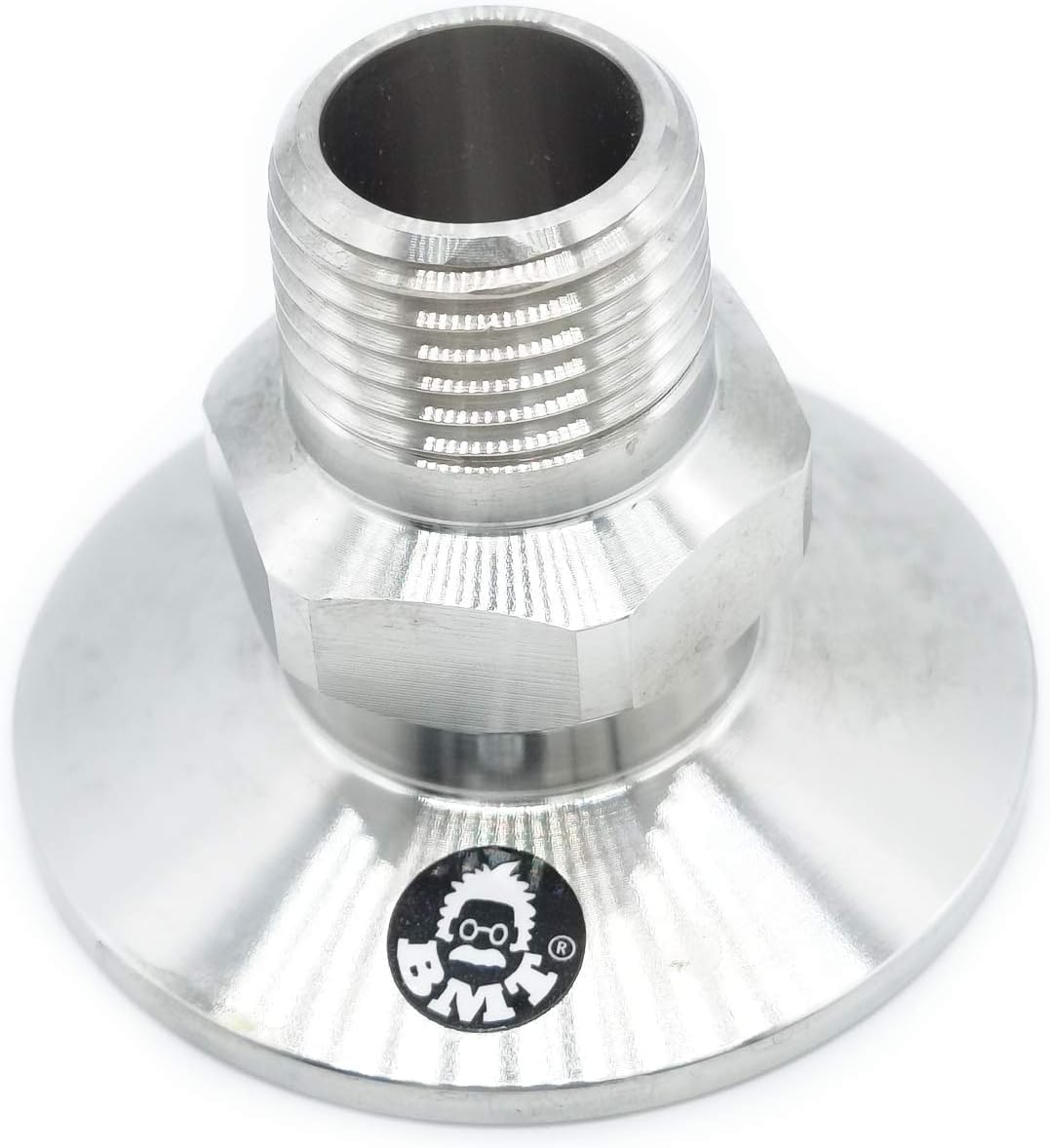 bmotiontech KF40 flange to Male NPT/MNPT Fitting (ISO-KF KF40 QF40 NW40) (1/2" 0.5 inch MNPT to KF40, Pack of 1 pc)