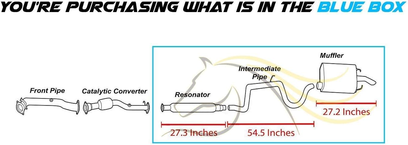 Northeastern Exhaust Stainless Steel Muffler and Resonator Pipe Compatible for Chevrolet Impala 2006-2011 and Monte Carlo 2006-2007 3.5L, for Vehicles Originally Equipped with 1 Catalytic