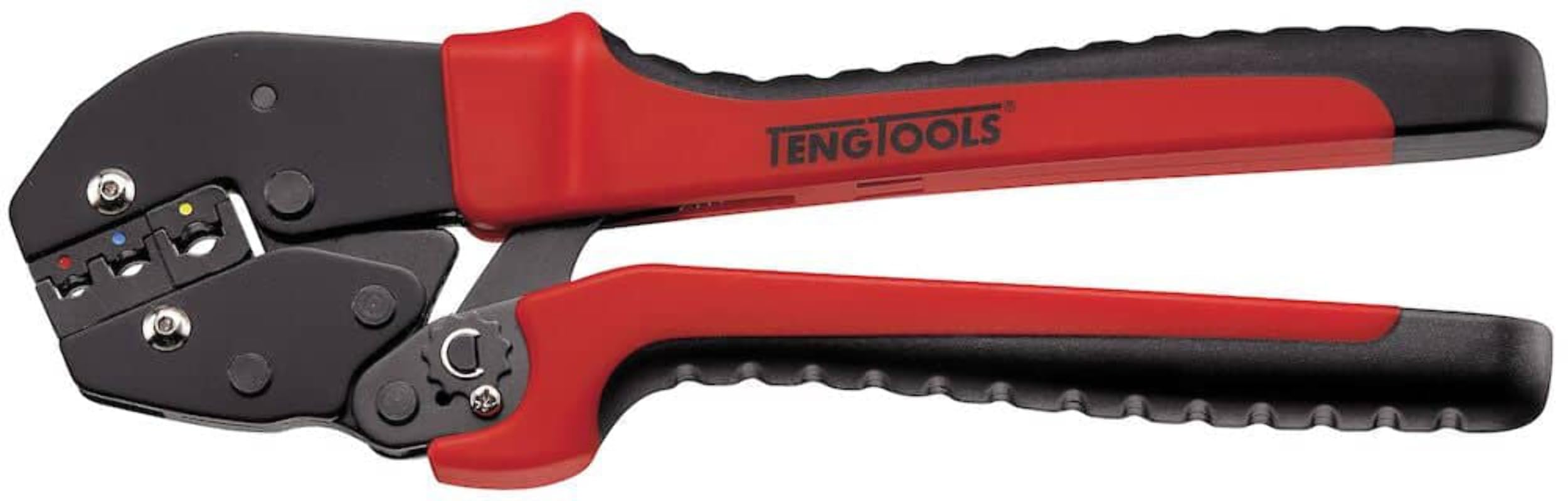 Teng Tools Yellow,Blue,Red Ratcheting Crimping Plier