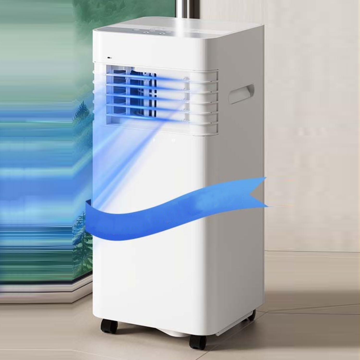 8000 BTU Portable AC Cool Dehumidify Fan Oscillating Remote Kit Home Office