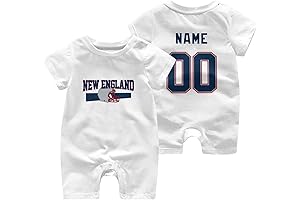 Personalized Baby Bib and Burp Cloths Set for New England Patriots Fans