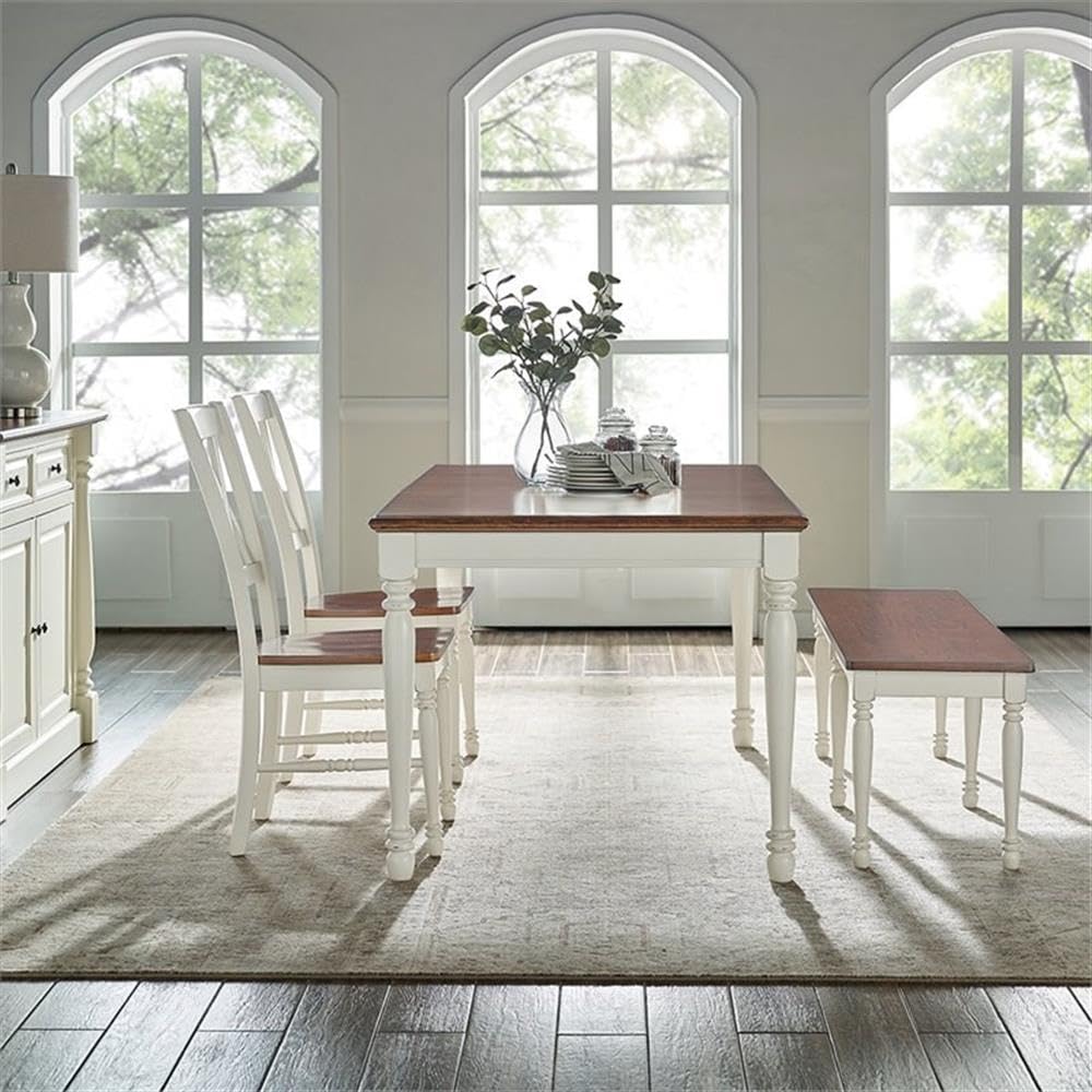 在庫処分　CHARLE SELIFIA クリアホワイトセット Amazon.com - Crosley Furniture Shelby 4-Piece Traditional Dining