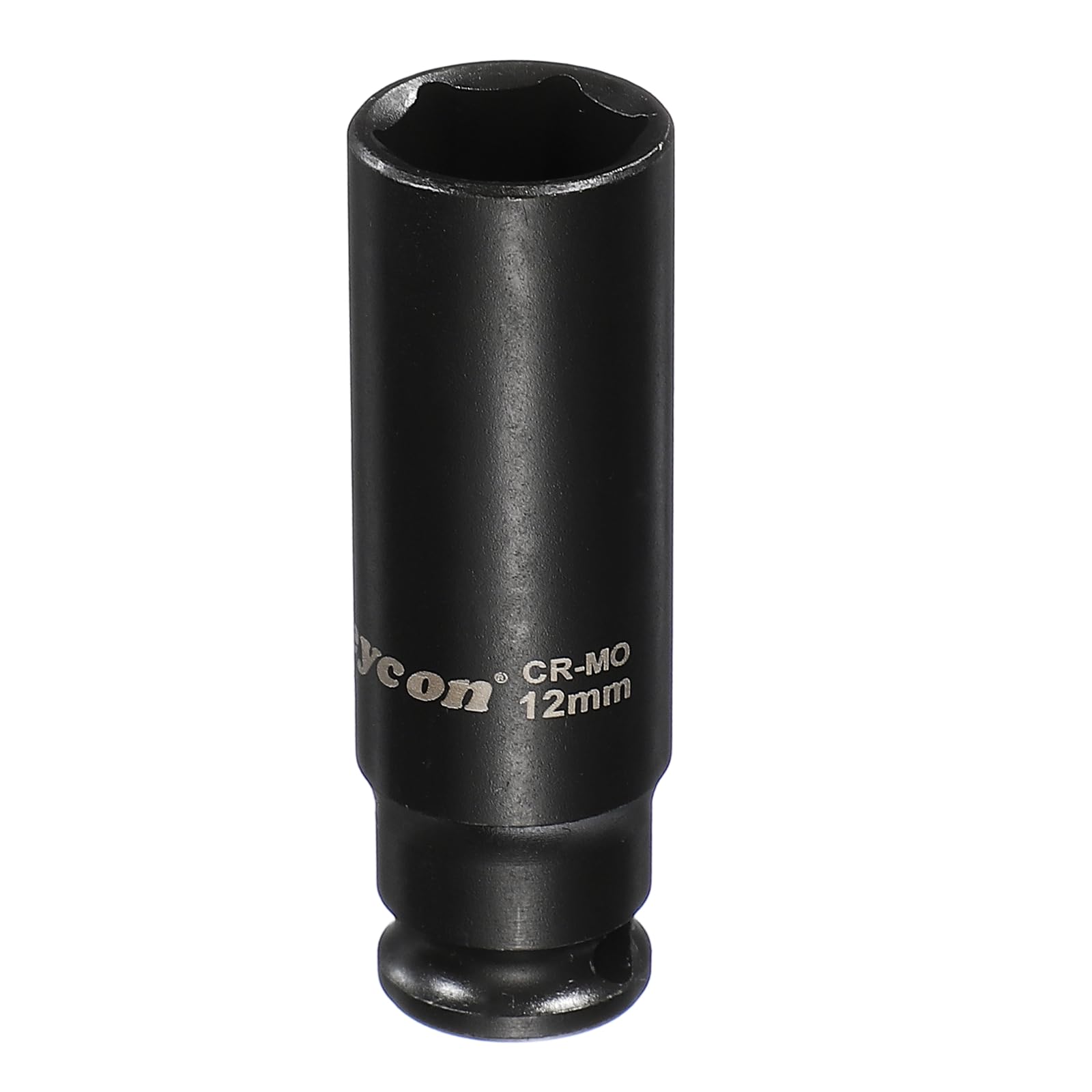 sourcing map 6 Point Deep Impact Socket 1/4 Inch Drive 12mm Metric Standard Socket Cr-Mo Steel Spindle Axle Hex Nut Bolt Sockets for Auto Machine Repair