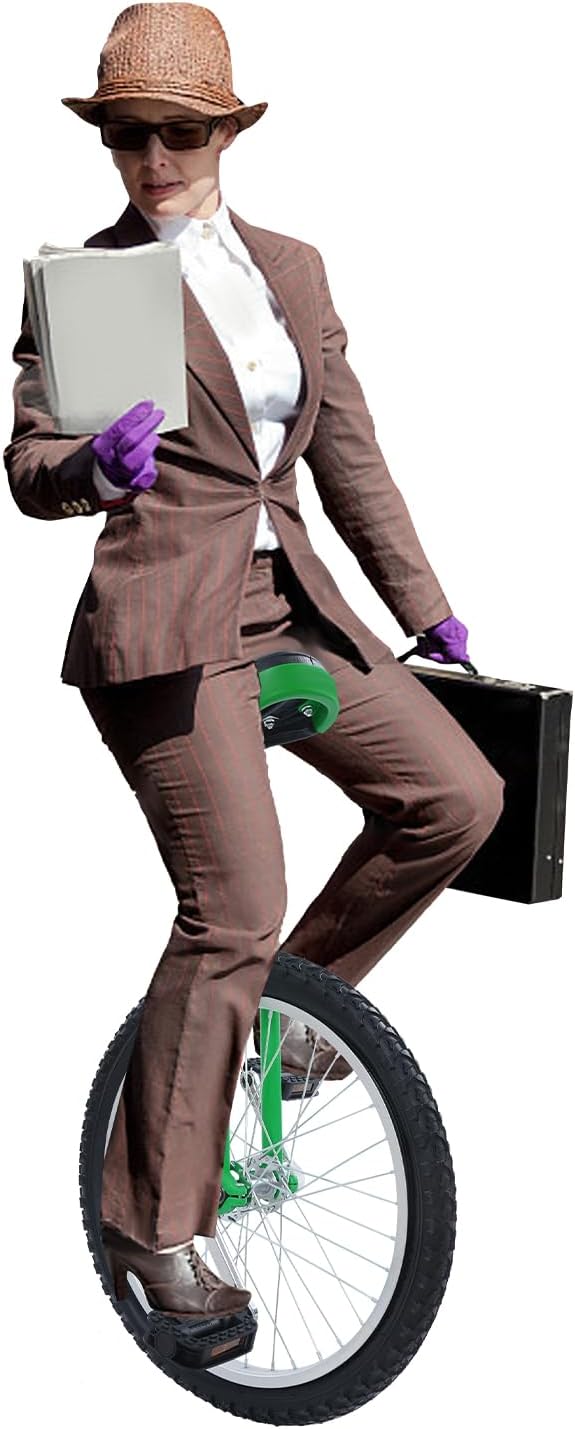 Unicycle for Beginners & Adults, Adjustable Height with Anti-Skid Pedals & Comfort Seat, Sturdy Manganese Steel Frame, Portable for Balance Training, Fitness, Learning