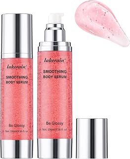 Be Glossy Smoothing Body Serum for Wrinkles - Anti-Aging Formula Infused with Hyaluronic Acid, Vitamin E, Glycerin and Shea Butter - Hydrating & Firming
