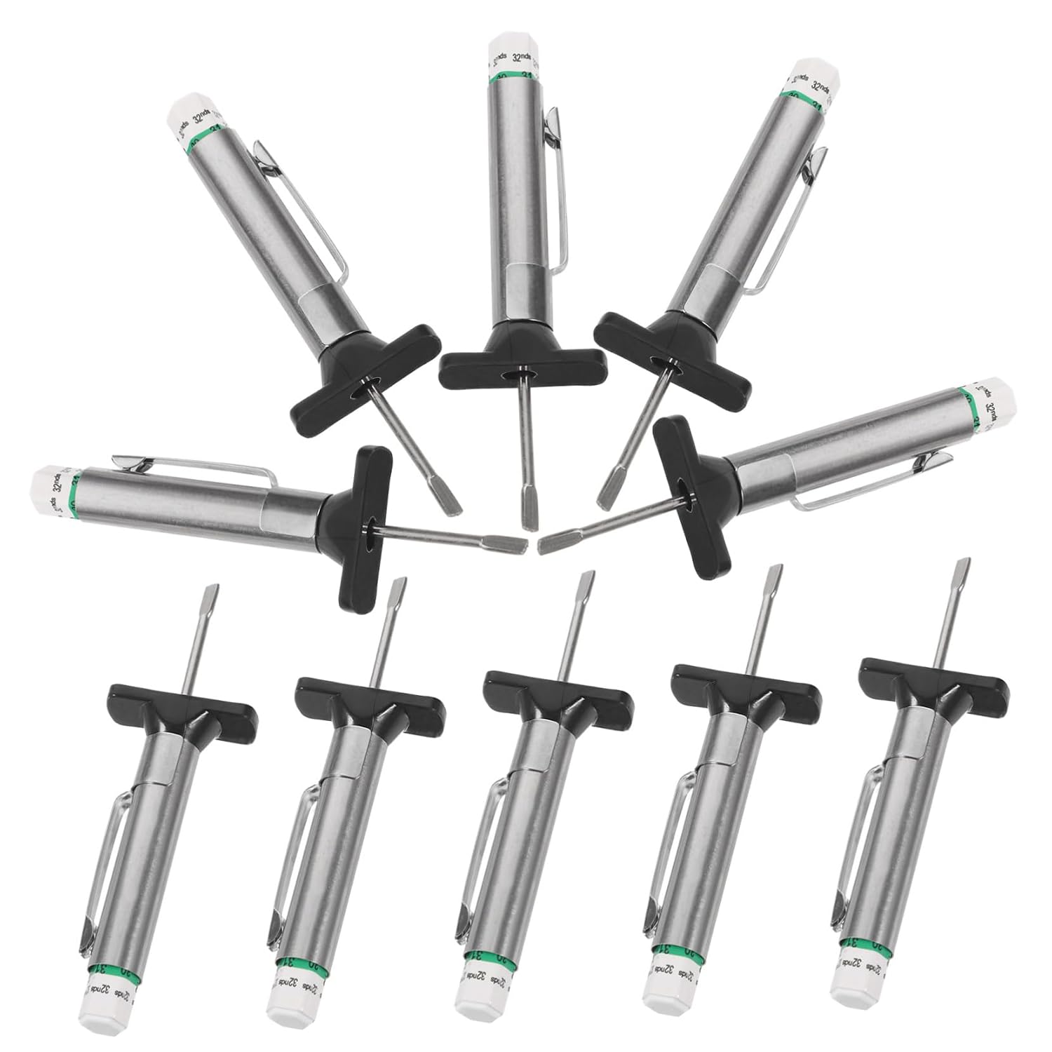 10pcs Tire Depth Gauge Tool Accurate Measurement for Tires Portable Design for Easy Use for Car Motorcycle Maintenance