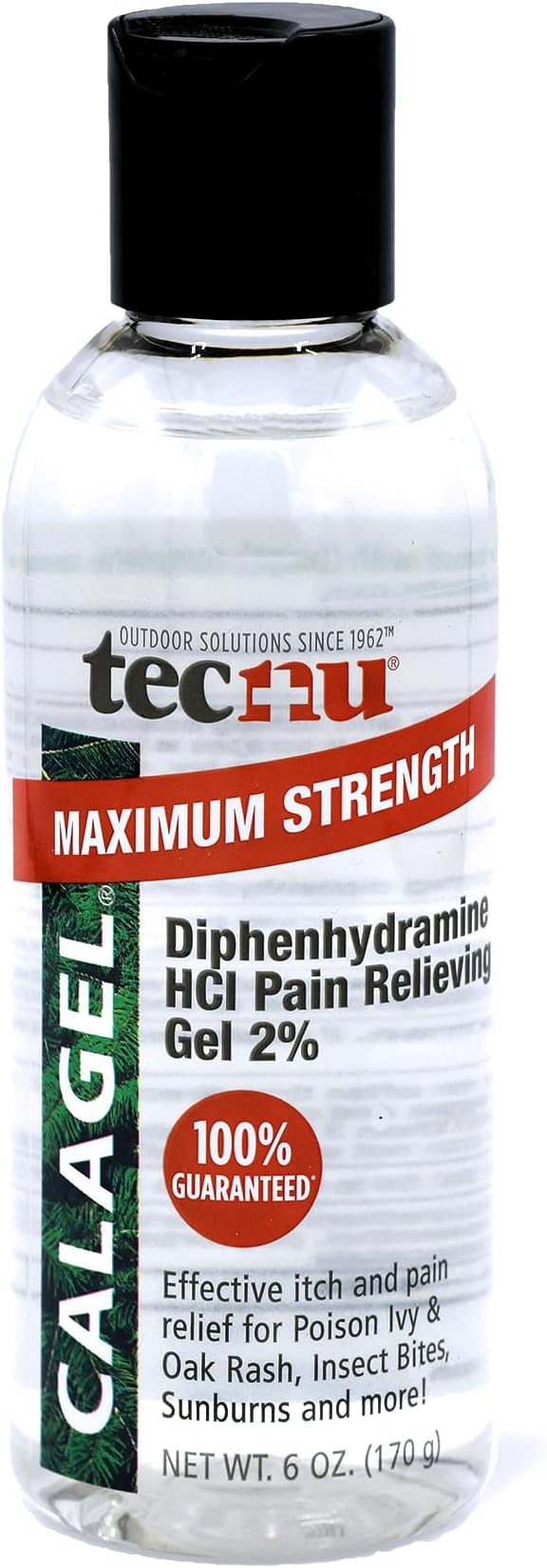 Tecnu Calagel Anti-Itch Gel, Maximum Strength for Poison Ivy, Rashes, Bug Bites, Stings and Minor Burns, 6 oz