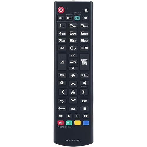 AKB75095383 Replacement Remote Controller Fit for LG Digital Monitor Signage 32SM5D 43SM5D 49SM5D 55SM5D 65SM5D 43SM3D 49SM3D 55SM3D 32SM5KD 43SM5KD 49SM5KD 55SM5KD 65SM5KD