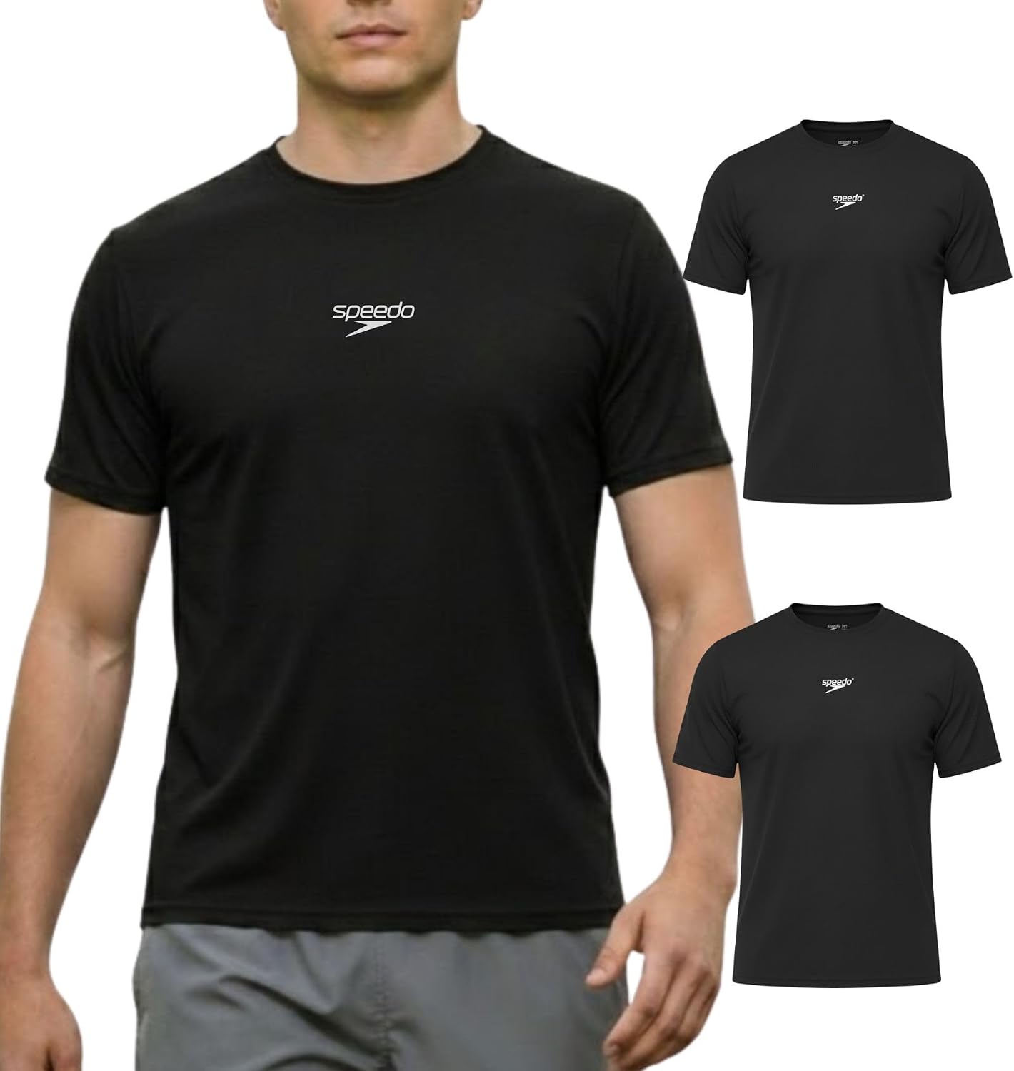 Kit 2 Camisetas Dry Fit Academia Esportiva Masculina Speedo Kit 2 Camisetas Dry Fit Academia Esportiva Masculina Speedo