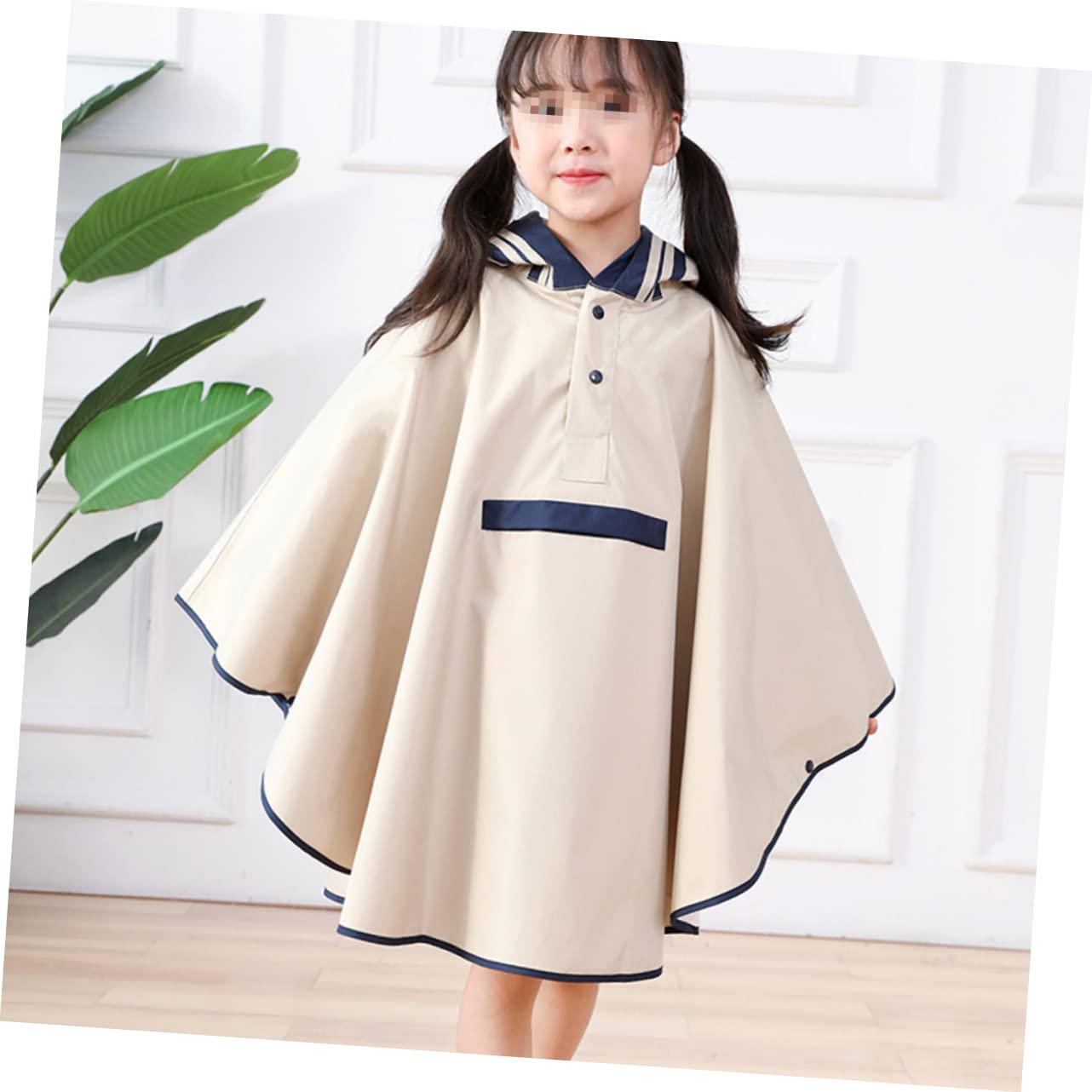 Healeved Impermeabile Per Cape Poin Poncho Incappucciato Piovere Ponchos Cappotto Da Pioggia Mantello Misurare Ragazzo Infantile Impermeabile Impermeabile Navy