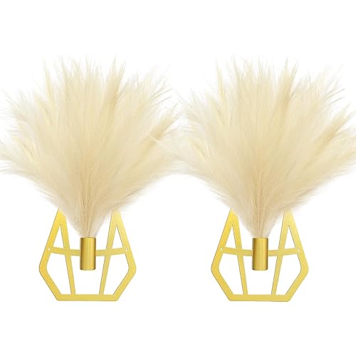 OYEFLY Boho Metal Wall Decor,Hanging Artificial Pampas Display (style 1)