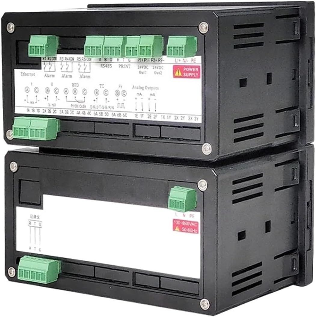 Data Logger with Printer 6 Channels Temperature Pressure pt100 4-20mA RS485 Data Recorder(4 Channels (24VDC))
