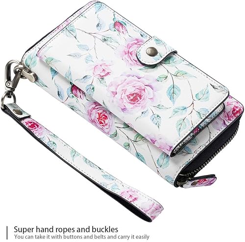 Miniatura 4 de AIFENGCASE - Funda compatible con Samsung Galaxy S22 Plus para mujeres y hombres, cartera de cuero con cremallera, funda de piel tipo cartera con