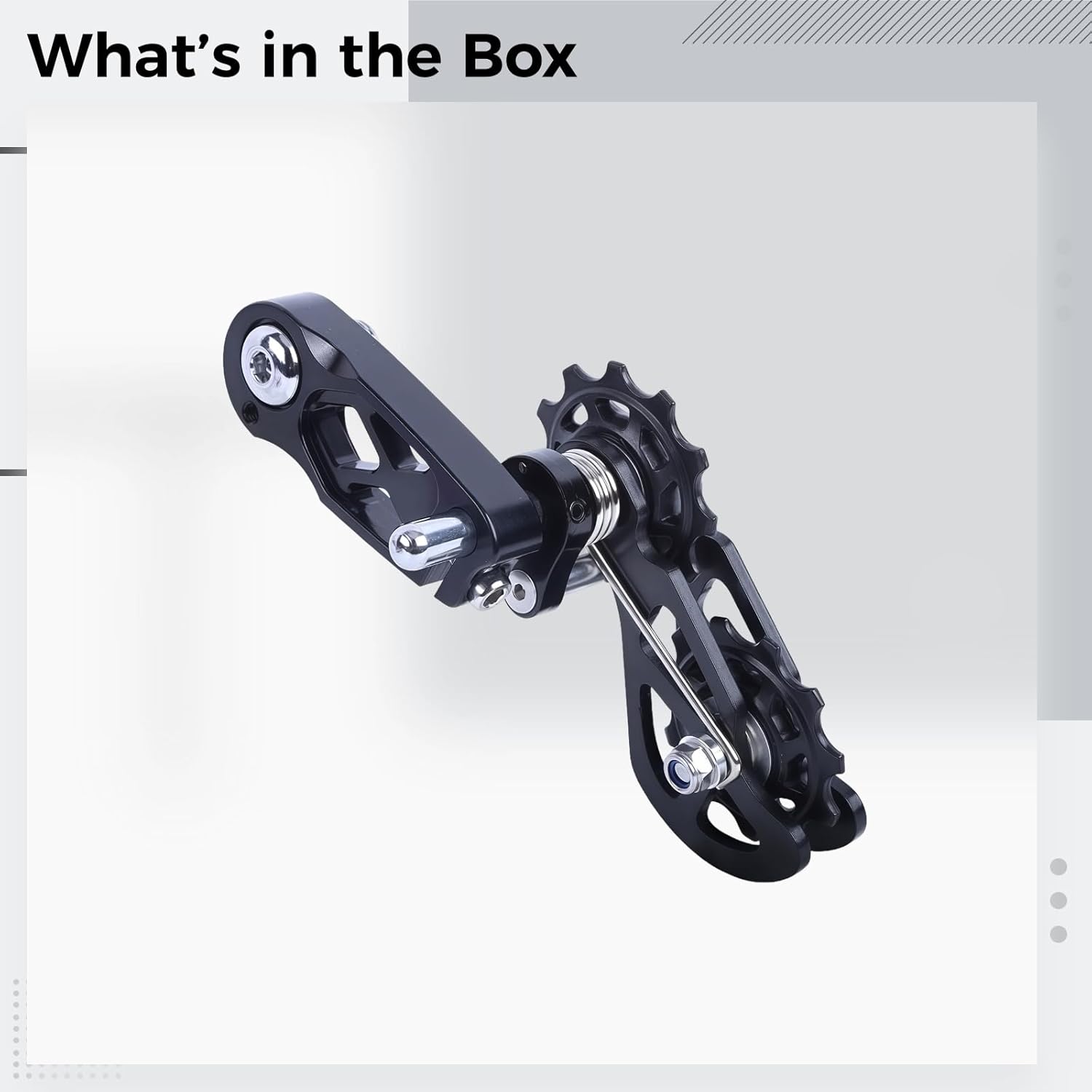 Noise-Free Aluminium Alloy Chain Tensioner For Single Speed Bicycles, Features Dual Spring Guide Rollers, Effortless Installation, Fits Most Chains