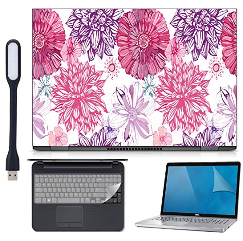 Ramiya- 4in1 Laptop Skin Combo Kit 14 inch with Laptop Skin, Screen Protector, KeyGuard and USB Light – Bubble Free, Waterproof All Type Laptop