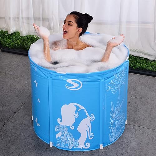 image for HIWENA Portable Bathtub, Freestanding Foldable Bathtub for Ice Bath, 3