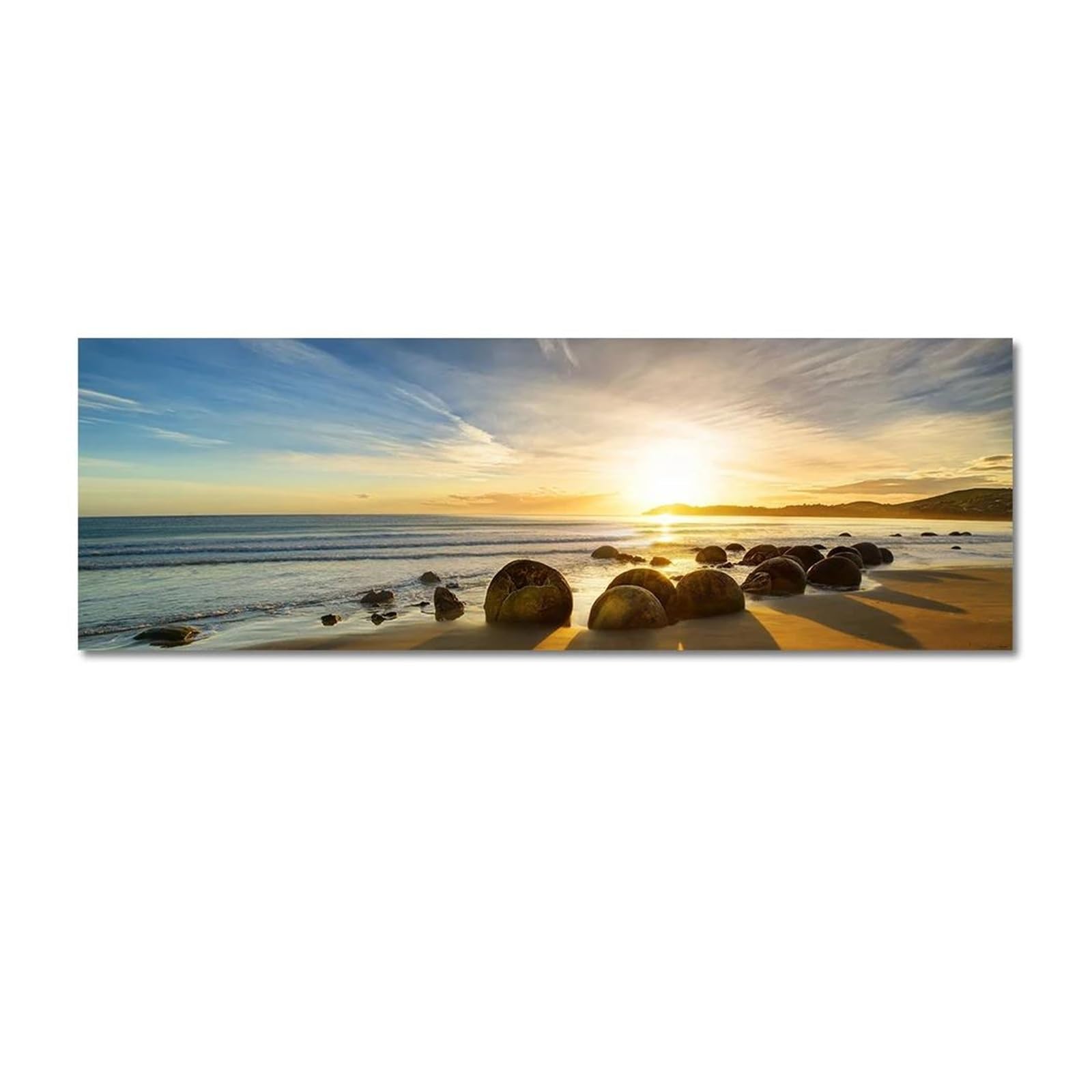 Tableau Déco Nature Plage 50x150cm Affiche Paysage de Mer Moderne