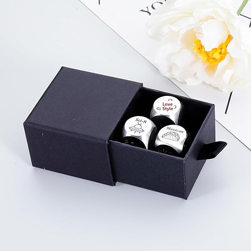 Miniatura 7 de 3 dados de comida para decisión, regalos divertidos para el día de San Valentín para él, su novio, novia, esposa, marido, aniversario, regalos de