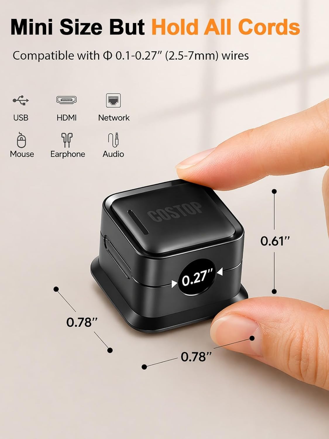 Lot de 8 clips de câble magnétiques, organisateur de cordon adhésif puissant pour bureau, support de câble facile à ouvrir pour chargeurs de téléphone, câbles USB, câbles HDMI, gestion des câbles pour